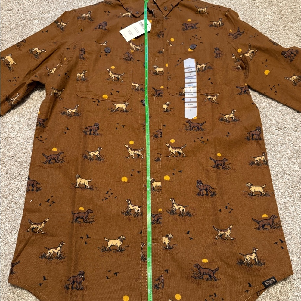 NWT Brown Dog Print Men's Shirt - Picture 4 of 10